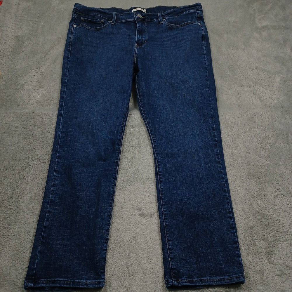Levis Jeans Womens 18 Blue Denim Classic Straight Casual Preppy Modern